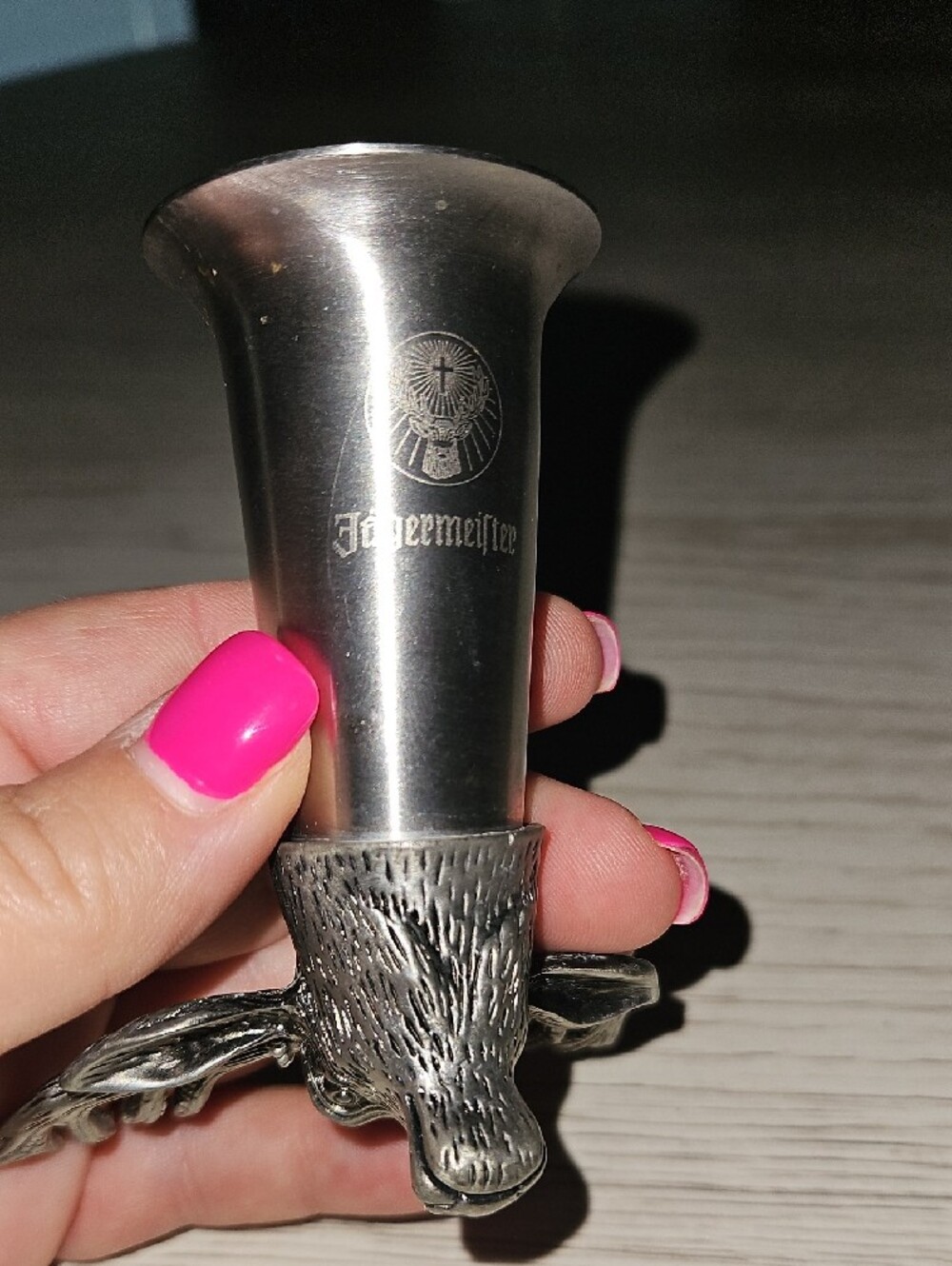 Set of 2 Jägermeister Silver Shot Glasses - Picture 4 of 6